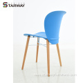 Modern Plastic Seat with Beech/Ash leg Chair